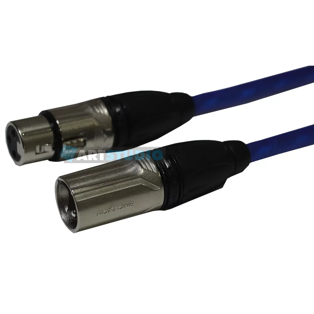 כבל XLR אורך 7.5מ - סגול. ROXTONE