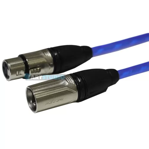 כבל XLR אורך 7.5מ - כחול. ROXTONE